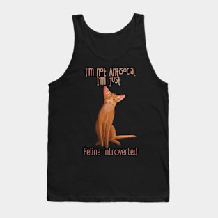 I'm not Antisocial - Abyssinian Cat Tank Top